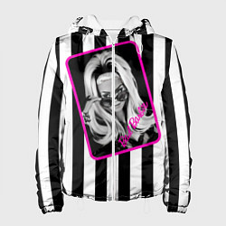 Куртка с капюшоном женская Барби и полосы, цвет: 3D-белый
