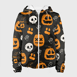 Куртка с капюшоном женская Holiday halloween, цвет: 3D-белый
