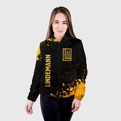 Куртка с капюшоном женская Lindemann - gold gradient: надпись, символ, цвет: 3D-черный — фото 2