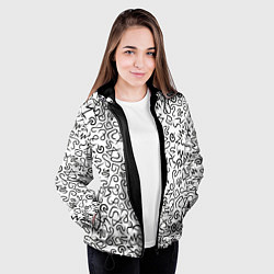 Куртка с капюшоном женская Текстурка, цвет: 3D-черный — фото 2