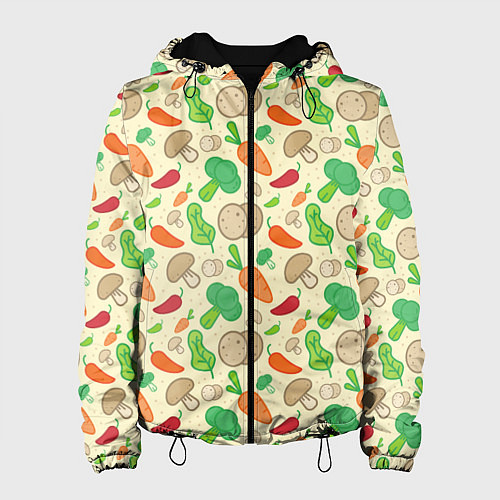 Женская куртка Овощной рецепт / 3D-Черный – фото 1