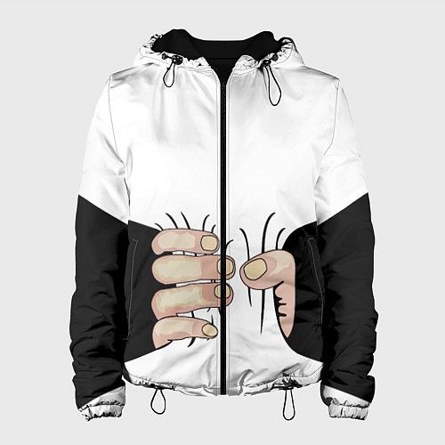 Женская куртка Рука сжимает талию / 3D-Черный – фото 1