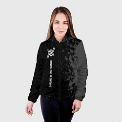 Куртка с капюшоном женская Darling in the FranXX glitch на темном фоне: по-ве, цвет: 3D-черный — фото 2