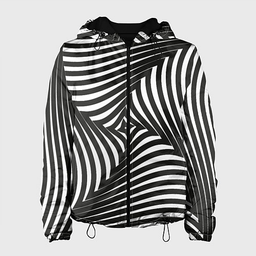 Женская куртка Оптическая иллюзия водоворот / 3D-Черный – фото 1