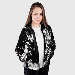 Куртка с капюшоном женская Dead inside sf, цвет: 3D-черный — фото 2