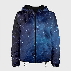 Куртка с капюшоном женская Звездное небо - нейросеть, цвет: 3D-черный