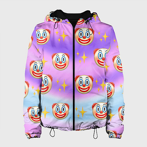 Женская куртка Узор с Клоунами / 3D-Черный – фото 1
