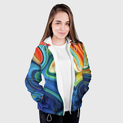 Куртка с капюшоном женская Beautiful waves, цвет: 3D-белый — фото 2