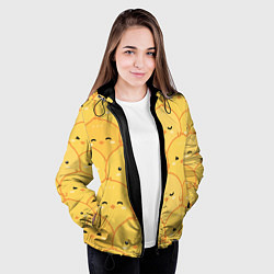 Куртка с капюшоном женская Милые птенчики, цвет: 3D-черный — фото 2