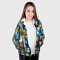 Куртка с капюшоном женская Современная живопись, цвет: 3D-белый — фото 2