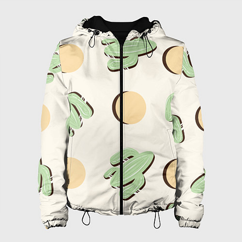 Женская куртка Пустынный кактус / 3D-Черный – фото 1