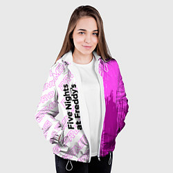 Куртка с капюшоном женская FNAF pro gaming: по-вертикали, цвет: 3D-белый — фото 2