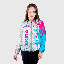 Куртка с капюшоном женская Akira neon gradient style: по-вертикали, цвет: 3D-черный — фото 2