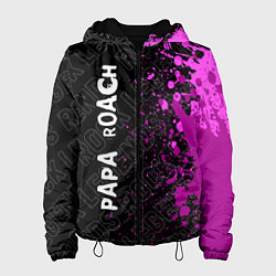 Куртка с капюшоном женская Papa Roach rock legends: по-вертикали, цвет: 3D-черный