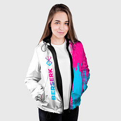 Куртка с капюшоном женская Berserk neon gradient style: по-вертикали, цвет: 3D-черный — фото 2