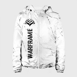 Куртка с капюшоном женская Warframe glitch на светлом фоне: по-вертикали, цвет: 3D-белый