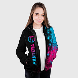 Куртка с капюшоном женская Pantera - neon gradient: по-вертикали, цвет: 3D-черный — фото 2