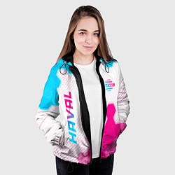 Куртка с капюшоном женская Haval neon gradient style: надпись, символ, цвет: 3D-черный — фото 2