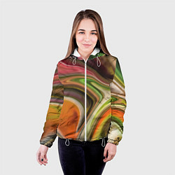 Куртка с капюшоном женская Waves colors, цвет: 3D-белый — фото 2
