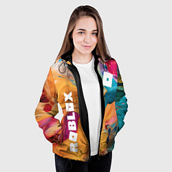 Куртка с капюшоном женская Roblox Logo Color, цвет: 3D-черный — фото 2