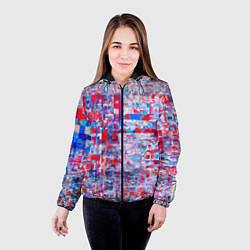 Куртка с капюшоном женская Пестрые краски, цвет: 3D-черный — фото 2