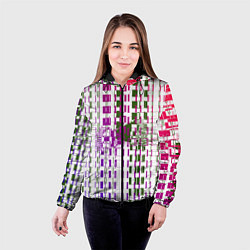 Куртка с капюшоном женская Дырявая абстракция, цвет: 3D-черный — фото 2