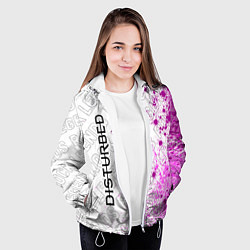 Куртка с капюшоном женская Disturbed rock legends: по-вертикали, цвет: 3D-белый — фото 2
