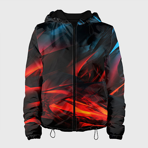 Женская куртка Red black abstract / 3D-Черный – фото 1