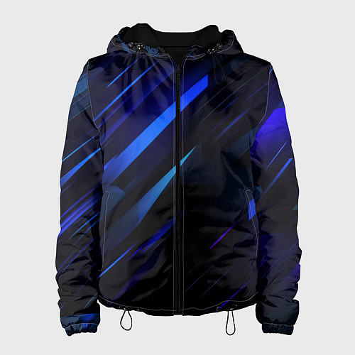 Женская куртка Blue black texture / 3D-Черный – фото 1