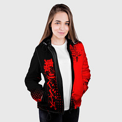 Куртка с капюшоном женская Группировка Вальхалла - Tokyo revengers, цвет: 3D-черный — фото 2