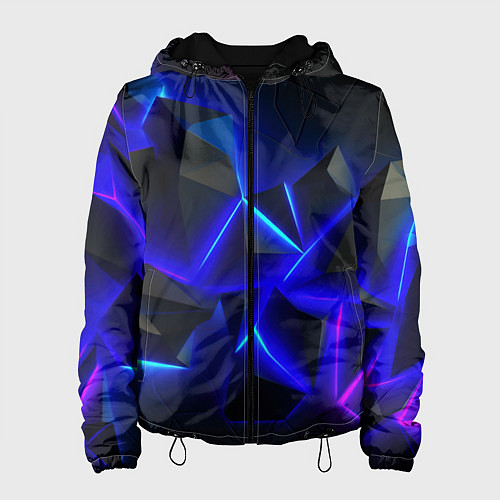 Женская куртка Разлом плит из неона / 3D-Черный – фото 1