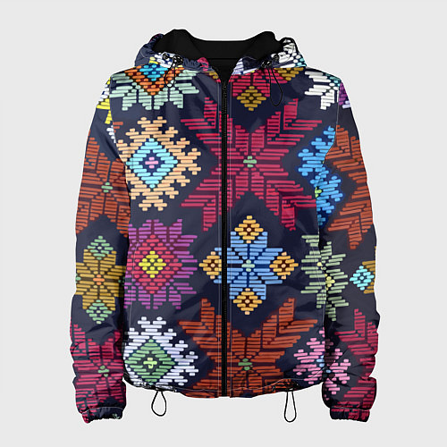 Женская куртка Орнамент удмуртский / 3D-Черный – фото 1