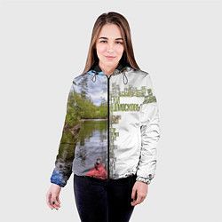 Куртка с капюшоном женская Реки Подмосковья, цвет: 3D-черный — фото 2