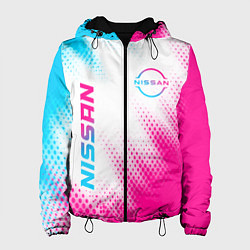 Женская куртка Nissan neon gradient style: надпись, символ