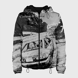 Куртка с капюшоном женская Тойота ae 86 - Инициал ди, цвет: 3D-черный