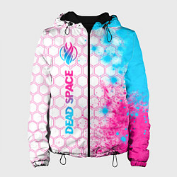 Куртка с капюшоном женская Dead Space neon gradient style: по-вертикали, цвет: 3D-черный