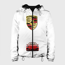 Куртка с капюшоном женская Porsche car, цвет: 3D-черный