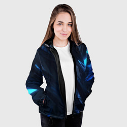 Куртка с капюшоном женская Синяя безгранность, цвет: 3D-черный — фото 2