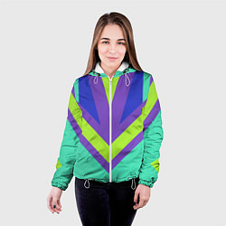 Куртка с капюшоном женская Имидж 90-х, цвет: 3D-белый — фото 2