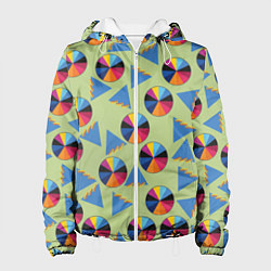 Куртка с капюшоном женская Круг и треугольник, цвет: 3D-белый