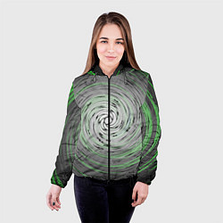 Куртка с капюшоном женская Круговорот, цвет: 3D-черный — фото 2