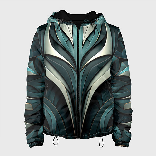 Женская куртка Абстрактные узор в виде лица / 3D-Черный – фото 1