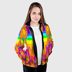 Куртка с капюшоном женская Хохлома вариант 2, цвет: 3D-черный — фото 2
