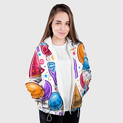 Куртка с капюшоном женская Вечеринка, цвет: 3D-белый — фото 2