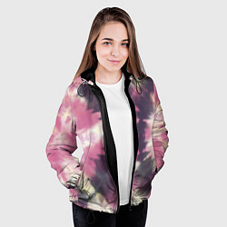Куртка с капюшоном женская Tie-Dye дизайн, цвет: 3D-черный — фото 2