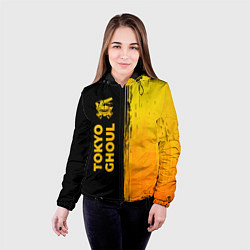 Куртка с капюшоном женская Tokyo Ghoul - gold gradient: по-вертикали, цвет: 3D-черный — фото 2