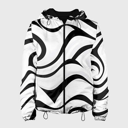 Женская куртка Анималистическая абстракция зебры / 3D-Черный – фото 1