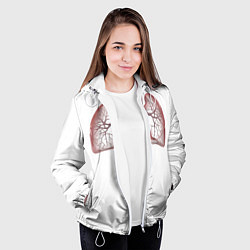 Куртка с капюшоном женская Анатомия, цвет: 3D-белый — фото 2