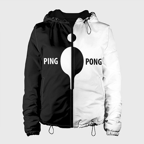 Женская куртка Ping-Pong черно-белое / 3D-Черный – фото 1