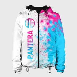 Куртка с капюшоном женская Pantera neon gradient style: по-вертикали, цвет: 3D-черный